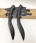 Plastic Practice Knife Set 12 Inch Polypropylene Nepalese Style Tanto Training Blades With PU Sheath Two Pack For Props