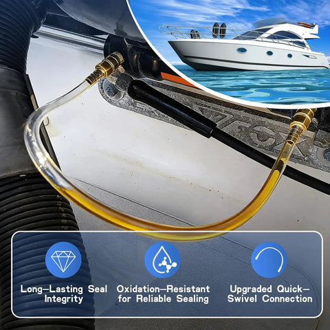 Marine Hydraulic Steering Bleed Kit for Outboard Inboard and Sterndrive Boats, brass fittings, airtight seal