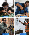 Anti Fog Safety Goggles That Fit Over Glasses Adjustable Strap ANSI Z87.1 UV385 Eye Protection in different work environments