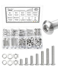 Nuts And Bolts Assortment Kit With 146 Pieces Stainless Steel Hardware Set Including M6 Screws In 7 Sizes for DIY Projects