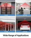 125dB Loud Indoor Motion Sensor Alarm With 328ft Remote Wireless Infrared Motion Detector in home, office, store, garage