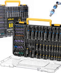 80-Piece Deep Impact Driver Bit Set With Magnetic Nut Drivers SAE And Metric Sockets Universal Sockets Extensions Socket Adapters Wing Nut Driver The Pro-Grade All-In-One Kit For Pros And Handy Dads in open case