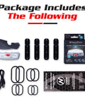 Package contents of USB Rechargeable Bike Front Light With 200 Lumen LED Output For Day And Night Visibility Durable Bicycle Headlamp