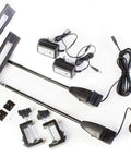 Two Pack Trade Show LED Lights for Popup Booth Backdrop Panels 19W Each 1300 Lumens 5300K White Aluminum Heat Sink UL Listed Includes Power Supply