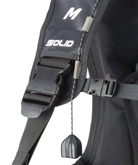 Close-up of Solid Jacket Style BCD for Scuba Diving Black Red 2XS High Lift Ultra Durable Cost Effective Pro Grade Buoyancy Compensator Gear