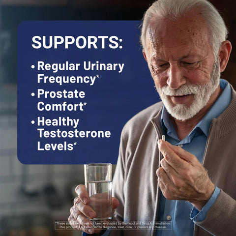 Clinically Proven Prostate Support for Men With Urinary Tract and Bladder Comfort, Saw Palmetto, 90 Capsules depicted