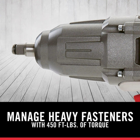 Corded 1/2 Inch Impact Wrench With 450 Ft Lbs Torque, 7.5 Amp Motor, Hog Ring Anvil, Up To 2,200 RPM And 2,700 BPM, A Real Beast For Heavy Fasteners Everyday