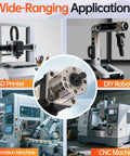Geared Nema 17 Stepper Motor With Integrated Planetary Gearbox 13.73:1 Ratio used in 3D printer, CNC machine, DIY robot applications.