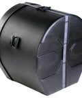 Roto Molded Single Drum Case Featuring Stackable Padded Interior Reinforced Edges with secure latches and feet designed for transport.