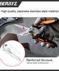 8 Inch Heavy Duty All Purpose Scissors With Protective Sheath And Magnetic Holder, Tough As Nails Industrial Grade Multipurpose Shears in use