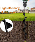 Post Hole Auger For Garden And Fence Posts Heavy Duty 8 Inch By 31.5 Inch Deep Earth Digger Drill Bit with 0.79 Inch Inner Shaft in soil