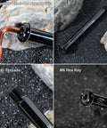 Front Hub Thru Axle 15x100mm And 15x110mm For Fox SC32 34 36 38 40 Forks with M6 Hex Key, close-up on threads and torque compatibility.