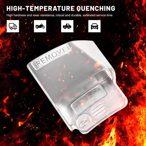 Two Piece Stretch Belt Mate Kit With Metal Remover Installer Tool showing high-temperature quenching process.