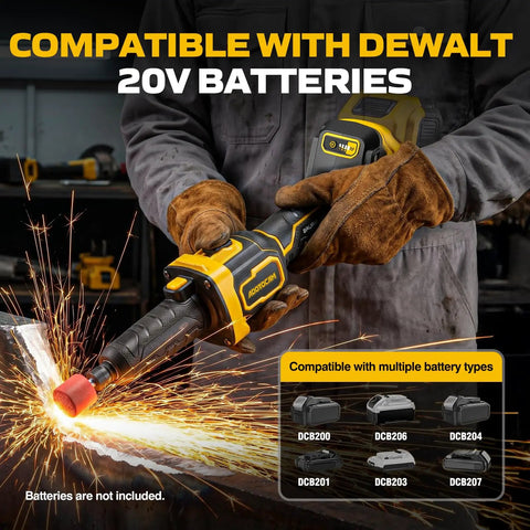 Killer Hella Sick Cordless Die Grinder Designed To Drop Straight Into Your DeWalt 20V Max Battery Rig Tool Only For snappy grinding, sparks flying.