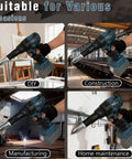 Upgraded Cordless Rivet Gun With Brushless Motor And Led Light For Makita 18V Batteries used in DIY, construction, and home maintenance.