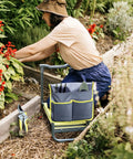 Garden Kneeler And Seat 2 In 1 Heavy Duty With Handles For Seniors Padded Ergonomic Foldable Gardening Stool in use