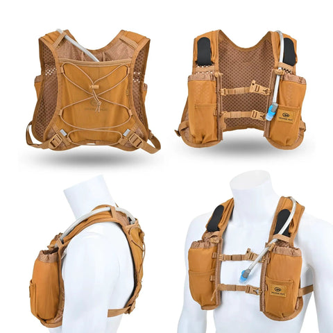 Run Ready Hydration Vest Four Point Zero Lightweight Pack for Running Cycling and Triathlon front and back views
