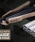 Auto Feed Hog Ring Plier 16-Gauge with Spring Loaded Magazine and Stack of Hog Rings