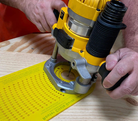 Circle Cutting Guide Kit For Plunge Routers, Adjustable 2 1/4 To 18 3/16 Inch Circles In 1/16 Inch Increments, High Strength Acrylic Jig