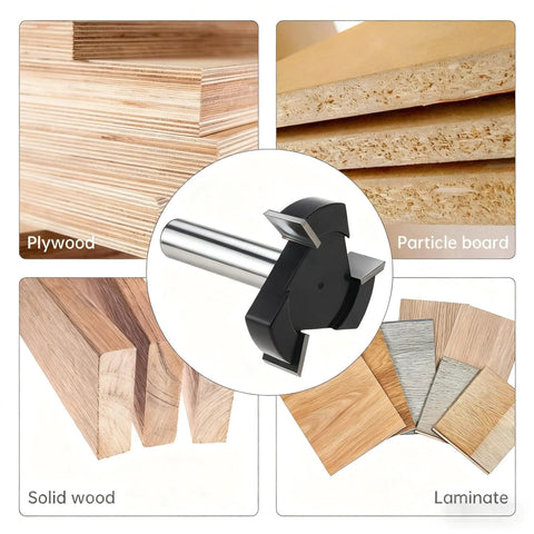 Beefy Pro Grade CNC Spoilboard Surfacing Router Bit With One Half Inch Shank And Two Inch Cutting Diameter For Slab Flattening Planer
