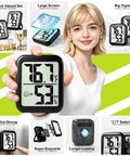 2 Pack Indoor Thermometer And Hygrometer With Real Time Temperature And Humidity Readings, Dual Sensors For More Accurate Monitoring, Wide Range From -58 To 158 F Or -50 To 70 C, 10% To 99% RH For Home And Office on display