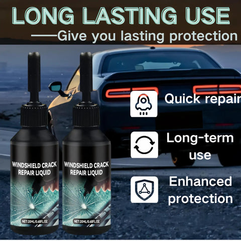 Premium Windshield Crack Repair Kit 2025 New Quick Glass Repair Liquid For Windshields Windows And Mirrors All Glass Crack Types