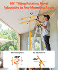 Front view of yellow VEVOR 16ft drywall lift with adjustable telescoping arm and 360° rotating base