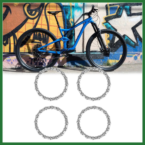 Four Pack 37.2mm Outer Diameter Ball Bearing Cages For Bicycle Crank And Wheel Bearings 16 Ball Set Premium Steel