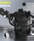 Microphone Shock Mount For 48 To 51mm Condenser Mics, Noise Isolation And Anti Vibration, showing soft surface details