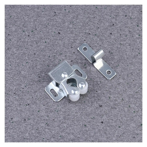 Cute 20 Pack Cabinet Latches With Spring Loaded Ball Catch Hardware For Closet And Cupboard Doors Super Easy Push Lock Installation, close-up of latch.