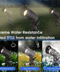 LED Landscape Pathway Lights With Connectors 12V Low Voltage Warm White 3000K 4W 175LM Outdoor Waterproof Garden Spotlights