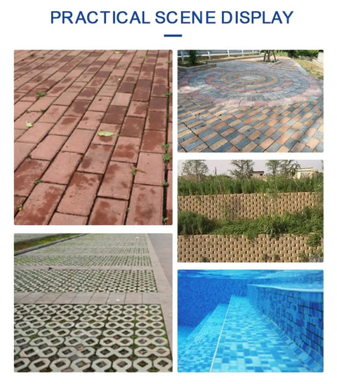 Industrial Brick Making Machine And Cement Block Production Equipment For Workshops Featuring Hella Solid Hydraulics and various paved surfaces.