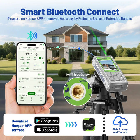 Top Shelf Outdoor Laser Distance Meter Featuring Built In Camera And Seamless Bluetooth Pairing For 330 Foot Range Bright Green Beam Delivering Dead On Measurements Anytime Plus IP68 Rugged Chassis For Field Ready Performance