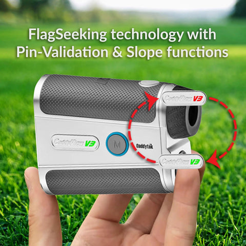 Handheld Golf Laser Rangefinder With Slope Compensation And Pin Flag Validation To Lock Down Precise Yardages On The Links For A Straight Shooting Round That Flows Smoothly