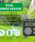 Programmable Sprinkler Timer For Garden Hose With Solar And Battery Power LeakProof Irrigation Controller product display