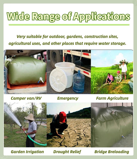 Massive Capacity Water Bladder For Outdoor Adventures, RV And Camping, Portable Emergency Water Storage Tank in various uses