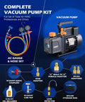 Top Shelf 4 Cfm Ac Vacuum Pump With Manifold Gauge Set And Digital Leak Detector For R1234yf R454b R410a R32 Auto Air Conditioning Repair Kit with tools and accessories.