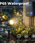 All In One Low Voltage Landscape Lighting Kit With 8 Waterproof LED Spotlights, 80 W Transformer mounted on wall