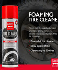 Powerful Foaming Tire Cleaner That Dives Through Brake Dust and Silicone Residue, Lifts Grime From Car, Truck, Motorcycle, and RV Tires, Safe on Whitewalls, 19oz, Model 10952 shown with aerosol can