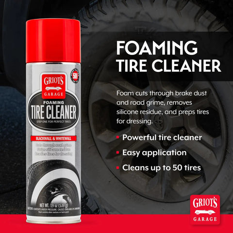 Powerful Foaming Tire Cleaner That Dives Through Brake Dust and Silicone Residue, Lifts Grime From Car, Truck, Motorcycle, and RV Tires, Safe on Whitewalls, 19oz, Model 10952 shown with aerosol can