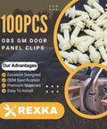 100PCS Heavy Duty Door Panel Clips Retainers For Gmc Chevrolet Silverado Chevy Pickup Dash Trim Fastener Replacement 15545202