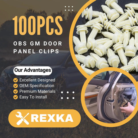 100PCS Heavy Duty Door Panel Clips Retainers For Gmc Chevrolet Silverado Chevy Pickup Dash Trim Fastener Replacement 15545202