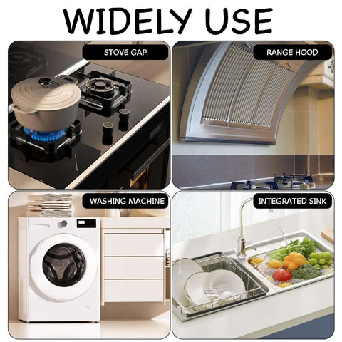 Two Pack Stove Gap Covers, Adjustable From 13.8 To 27.5 Inches, Heat Resistant And Easy Clean Gap Filler For Between Stove And Counter