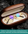 Wooden glasses case with brass hinges, suitable for Hidden Brass Barrel Hinges Kit For DIY Jewelry Boxes And Wooden Cabinets.