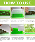 Steps for using Five Pack Seed Sprouter Tray Kit With Drain Holes for Germination Propagation BPA Free Soil Free Wheatgrass Growing