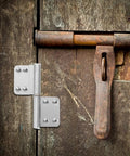 4 Pack Aluminum Alloy Heavy Duty Lift Off Door Hinges For Bathroom And Toilet Doors on rustic wooden door