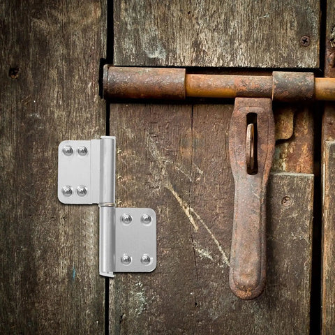 4 Pack Aluminum Alloy Heavy Duty Lift Off Door Hinges For Bathroom And Toilet Doors on rustic wooden door