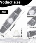 Diagram showing 4 Pack Bike Wheel Reflectors For Night Riding Bicycle Spoke Reflectors with dimensions and features.