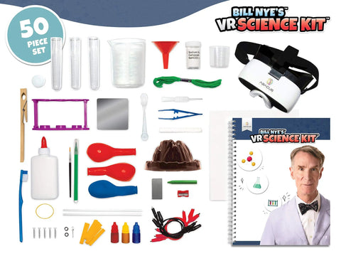 Bill Nye VR Science Kit For Kids With Goggles, Immersive Virtual Reality Learning, Book Included, Interactive STEM Activity Set shown