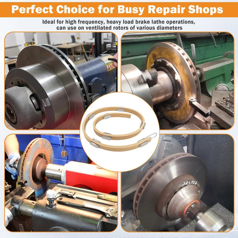 Brake Lathe Silencer Band For Ventilated Rotors Replacement Part in use on various lathes for performance and noise reduction